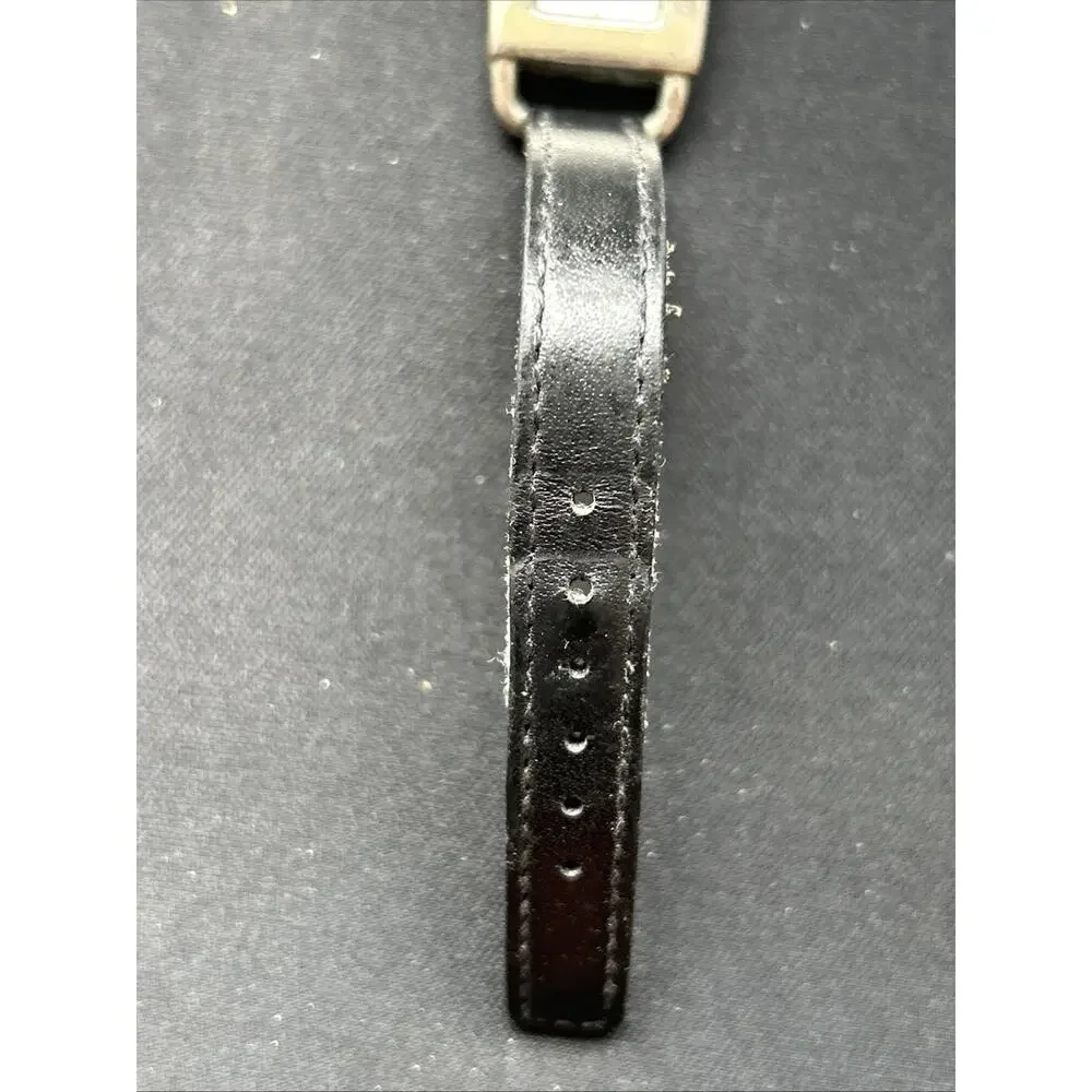Studio Y Silver Tone Case Black Band Women’s Quartz Watch